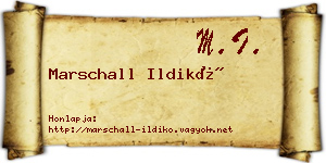 Marschall Ildikó névjegykártya