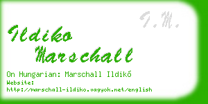ildiko marschall business card