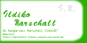 ildiko marschall business card